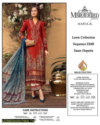 Unstitched Printed 3 Piece Lawn Suits of Brands