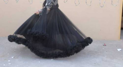 Black color maxi/party dress