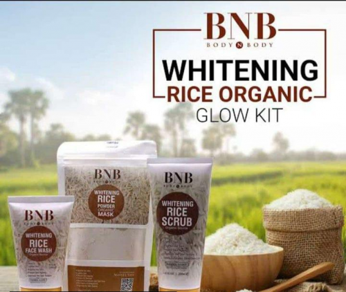 BNB whitening rice organic glow kit 