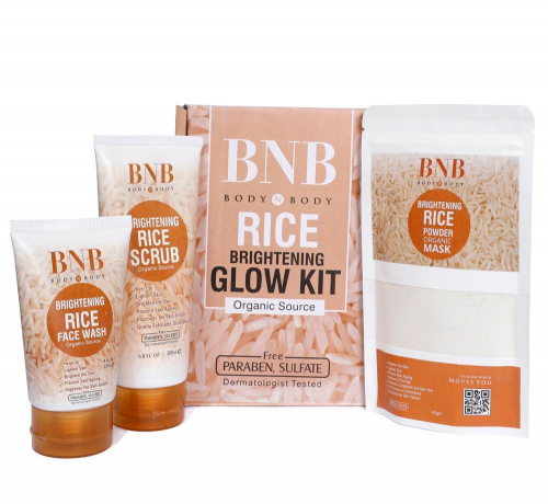 BNB whitening rice organic glow kit 