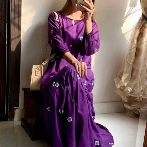 sitched embroidered maxi