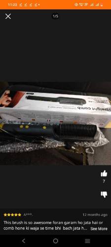 Random color electric Hair straightening bursh for women. 