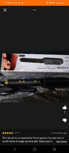 Random color electric Hair straightening bursh for women. 