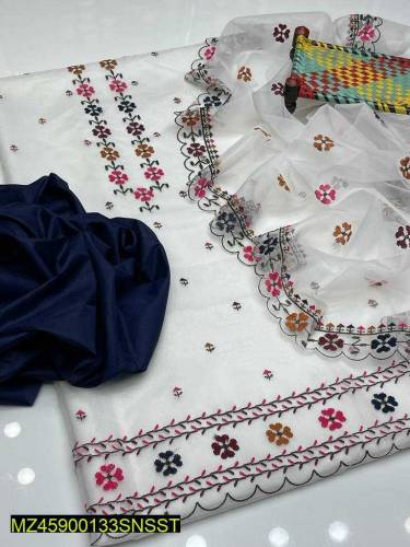 •  Fabric: Organza•  Pattern: Cross Stitch•  Shirt: Embroidered•  Trou