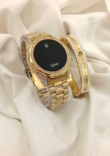 ROLEX SUPREMEDIGITAL TOUCHDIAMOND 💎 STONEBETTER QUALITY STAINLESSSTEEL