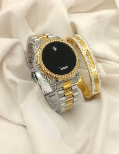 ROLEX SUPREMEDIGITAL TOUCHDIAMOND 💎 STONEBETTER QUALITY STAINLESSSTEEL