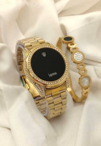 ROLEX SUPREMEDIGITAL TOUCHDIAMOND 💎 STONEBETTER QUALITY STAINLESSSTEEL