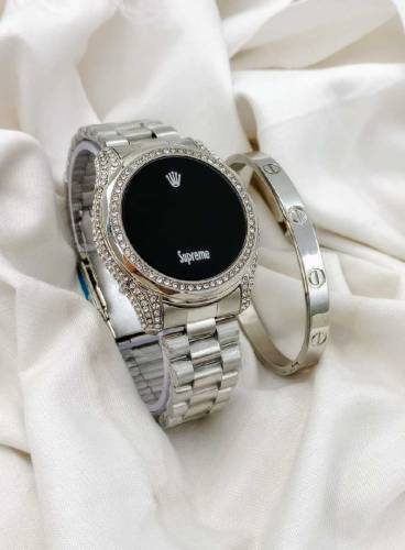 ROLEX SUPREMEDIGITAL TOUCHDIAMOND 💎 STONEBETTER QUALITY STAINLESSSTEEL