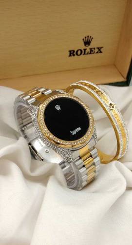 ROLEX SUPREMEDIGITAL TOUCHDIAMOND 💎 STONEBETTER QUALITY STAINLESSSTEEL