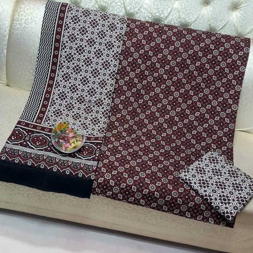  🎊 *Cotton Ajrak 3Pc Suits*🎊