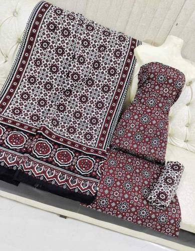  🎊 *Cotton Ajrak 3Pc Suits*🎊