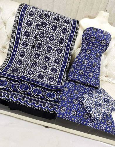  🎊 *Cotton Ajrak 3Pc Suits*🎊