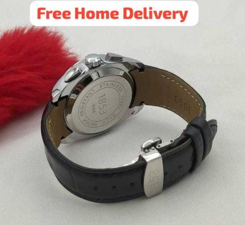 Leather Analog Waterproof Watch