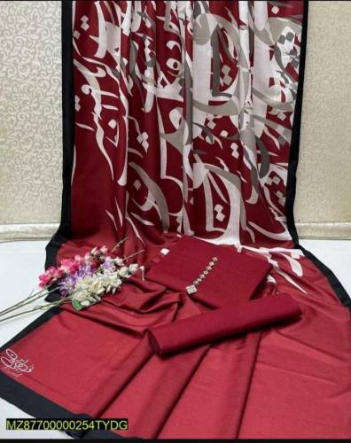 3pc women's katan silk carigphy suit