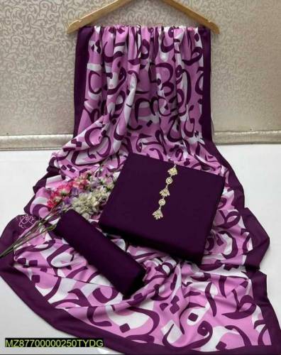 3pc women's katan silk carigphy suit