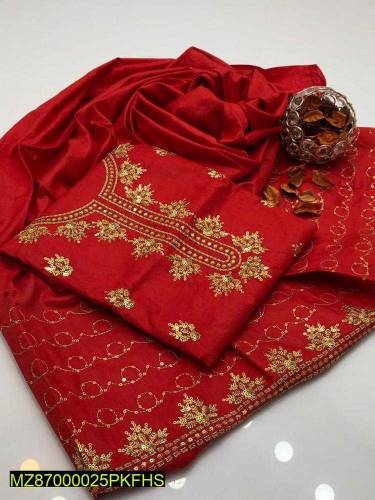 2 Piece Embroidered Linen Suits
