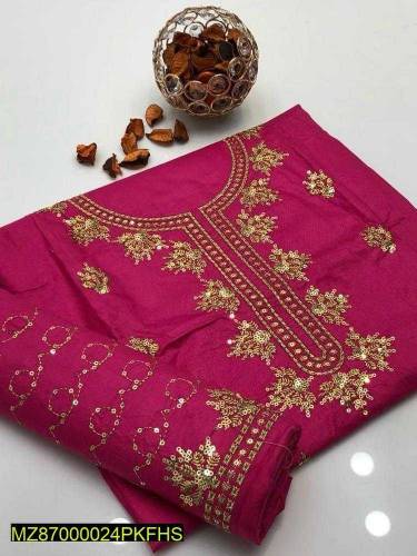 2 Piece Embroidered Linen Suits