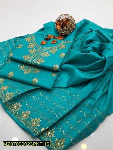 2 Piece Embroidered Linen Suits