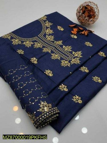 2 Piece Embroidered Linen Suits