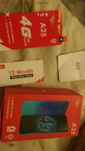 itelA25 face unlock 1gb ram 16gb memory 