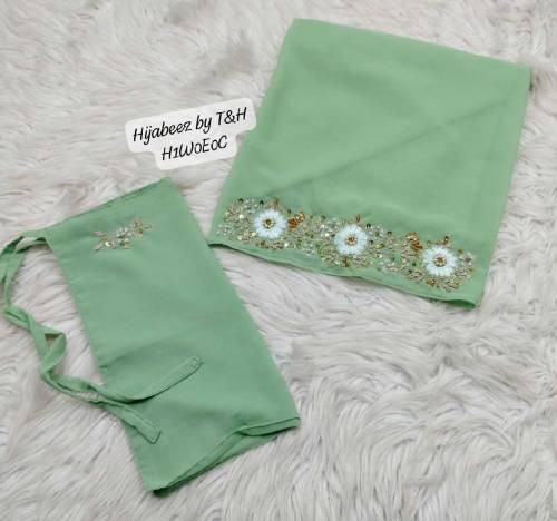 ARTICAL HAND WORK HADY KA KAAM EMBROIDERED 2 PEC SCARF NIKAB SETSTUFF