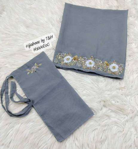 ARTICAL HAND WORK HADY KA KAAM EMBROIDERED 2 PEC SCARF NIKAB SETSTUFF