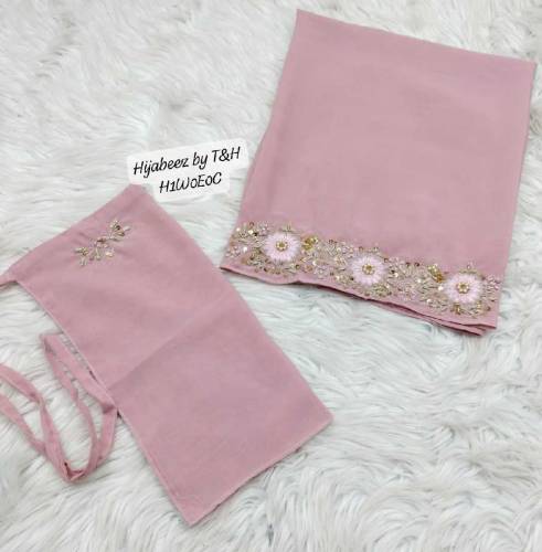 ARTICAL HAND WORK HADY KA KAAM EMBROIDERED 2 PEC SCARF NIKAB SETSTUFF