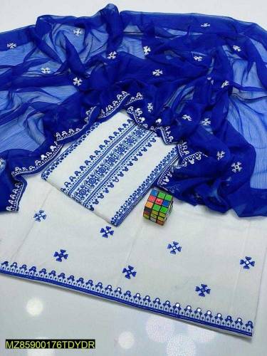 Embroidered Cotton Lawn 3 Piece Suits