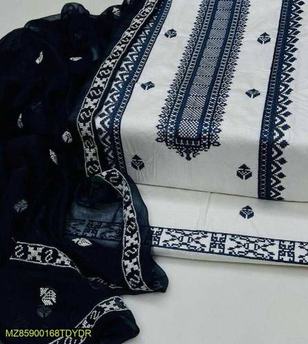 Embroidered Cotton Lawn 3 Piece Suits