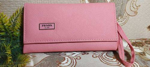 women leather prada wallet