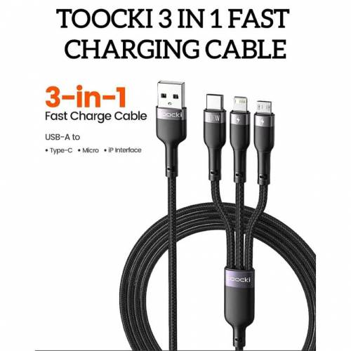 TOOCKI 3 IN 1 CHARGING CABLE