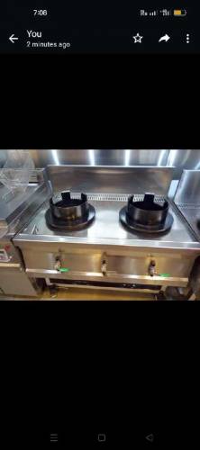 pizza oven/ftyry/shawarma counter/salad bar/ice cream machin/ coffee 