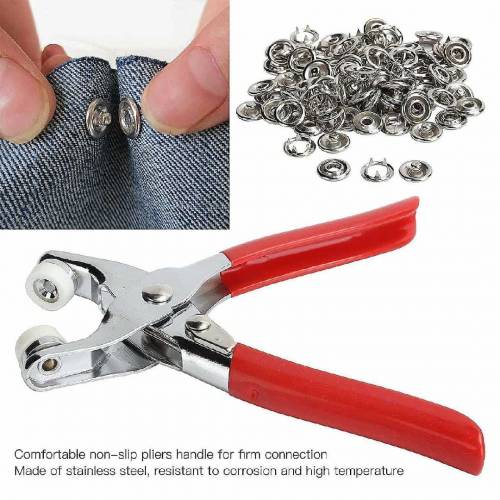 Tich Button Machine with 50 sets of 9.5mm Metal Snaps Buttons Metal Bu