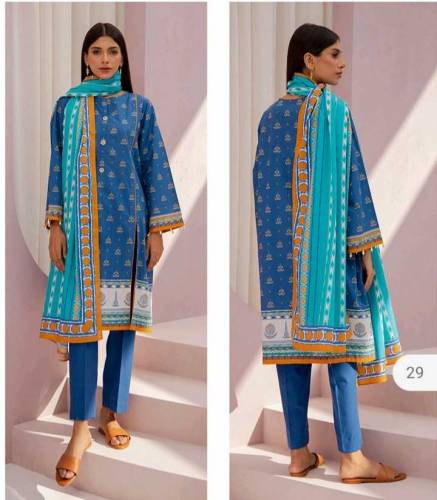 New Stylish 3 Pcs Digtital Printed Cambric Lawn zellbury 100% orignal