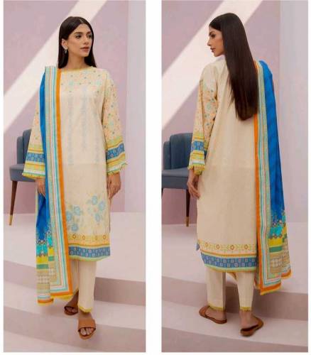 New Stylish 3 Pcs Digtital Printed Cambric Lawn zellbury 100% orignal