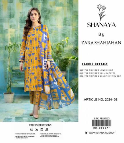 SHANAYA lawn 3pc