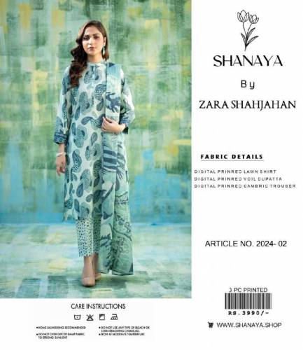 SHANAYA lawn 3pc
