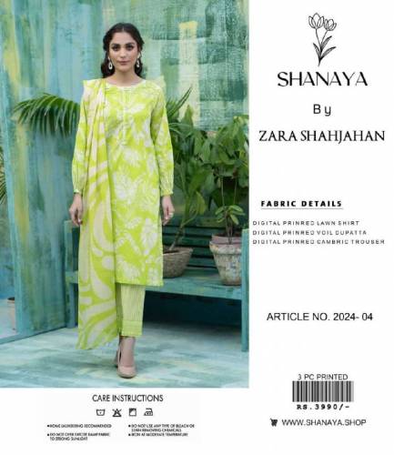 SHANAYA lawn 3pc