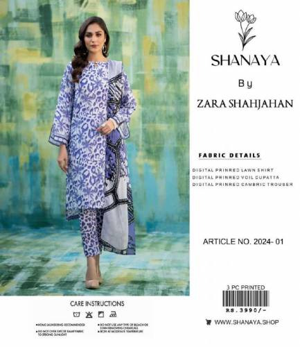 SHANAYA lawn 3pc