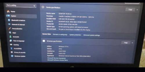HP probook 640G5 laptop with i5/8 generation 8GB ram 256gb SSD storage