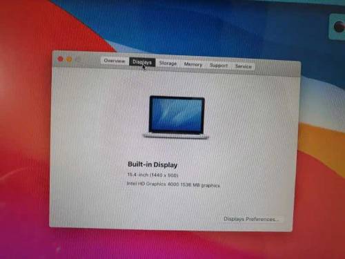 Macbook Pro 2012 Mid i7 8gb 500gb Mac Os Catalina