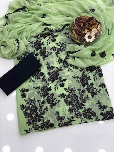 🎉 Black Sequence Embroidery Chiffon *3Piece Suit*