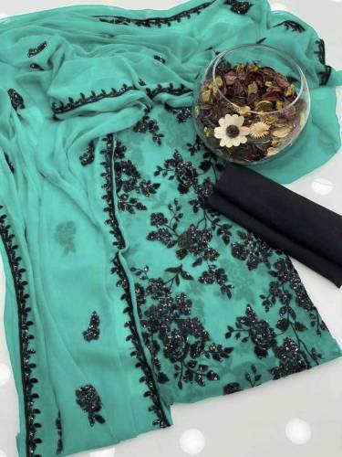 🎉 Black Sequence Embroidery Chiffon *3Piece Suit*