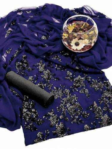 🎉 Black Sequence Embroidery Chiffon *3Piece Suit*