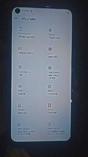 techno common 17  10 by 10 condition 6gb ram 126gb rom