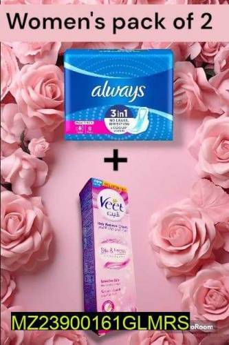 Sanitary Pads And Hair Removal Cream Deal