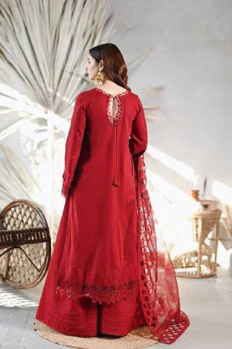 lawn fully heavy  embroidered scifflie front with heavy embroidered 