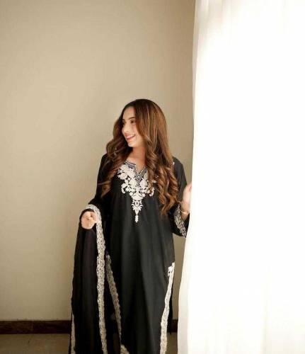 3pcs Women's Stitched Organza Embroidered Suit