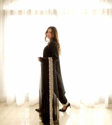 3pcs Women's Stitched Organza Embroidered Suit