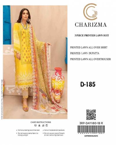 3 pcs premium charizma lawn suit